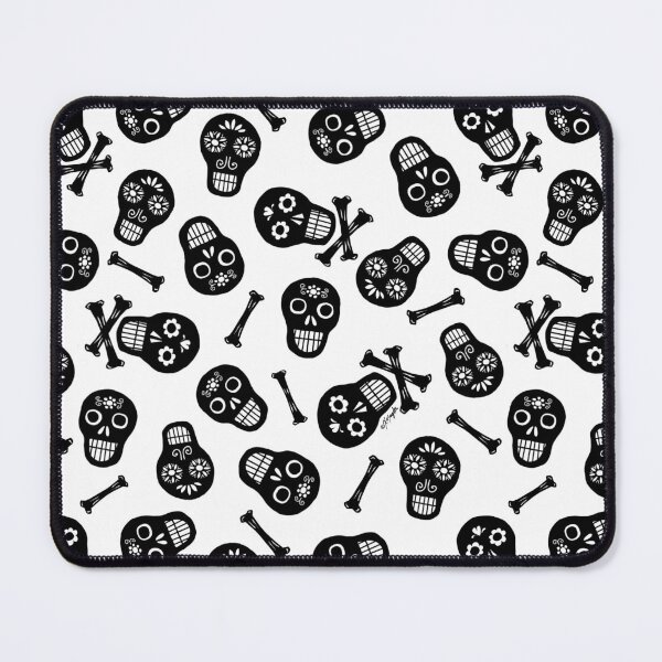 Item preview, Dia de los Muertos Black Paper Skulls Pattern designed and sold by ArtVixen.