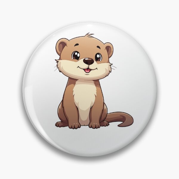 Item preview, Cheerful Otter Cartoon Character, cute Otter designed and sold by funartegy.