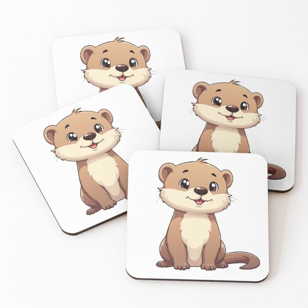 Item preview, Cheerful Otter Cartoon Character, cute Otter designed and sold by funartegy.