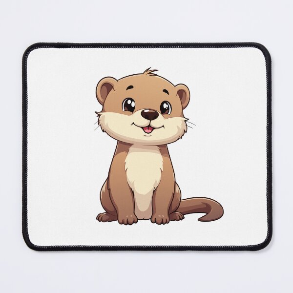 Item preview, Cheerful Otter Cartoon Character, cute Otter designed and sold by funartegy.