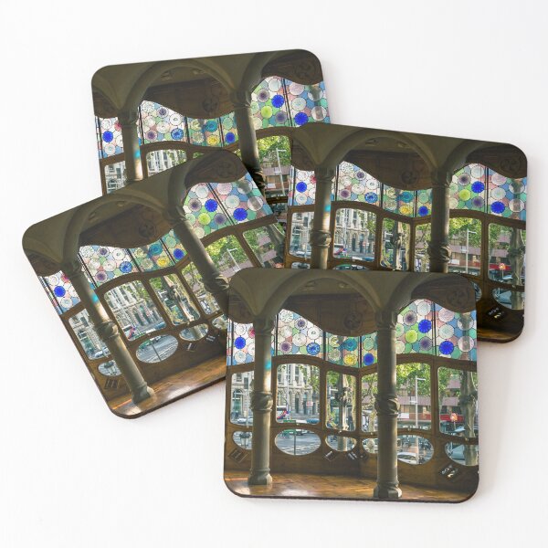 Item preview, Stained Glass Windows of Casa Batlló - Barcelona, Spain designed and sold by World Wondering Travel Photography.