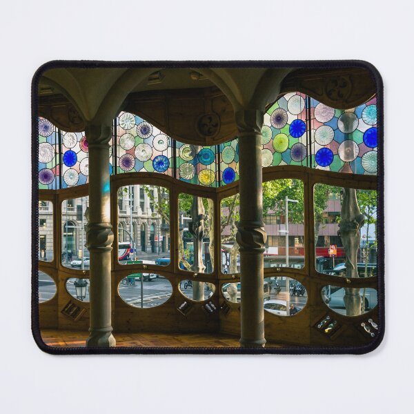 Item preview, Stained Glass Windows of Casa Batlló - Barcelona, Spain designed and sold by World Wondering Travel Photography.