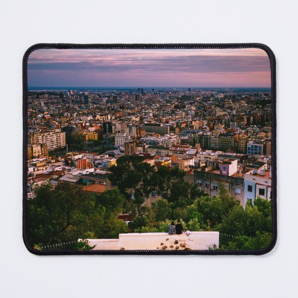 Item preview, Sunset Over Barcelona - Breathtaking View from Bunkers del Carmel designed and sold by World Wondering Travel Photography.