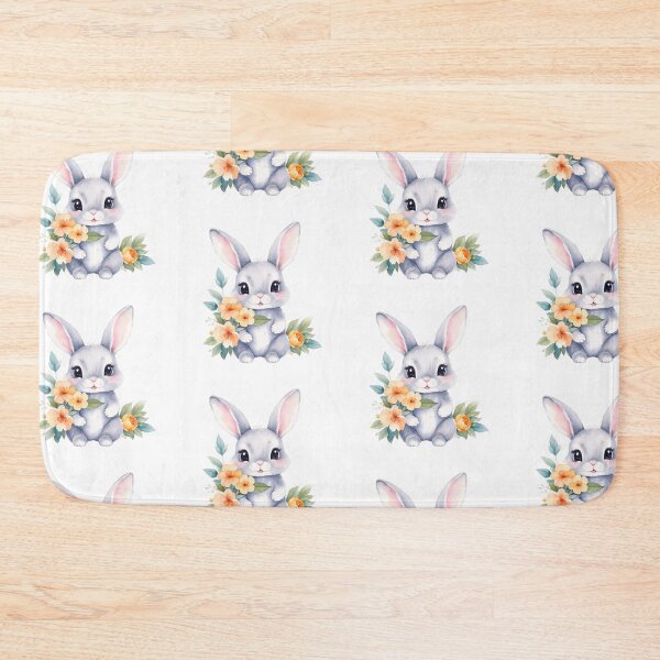 Item preview, Cute bunny and flowers designed and sold by Victoria Riabov.