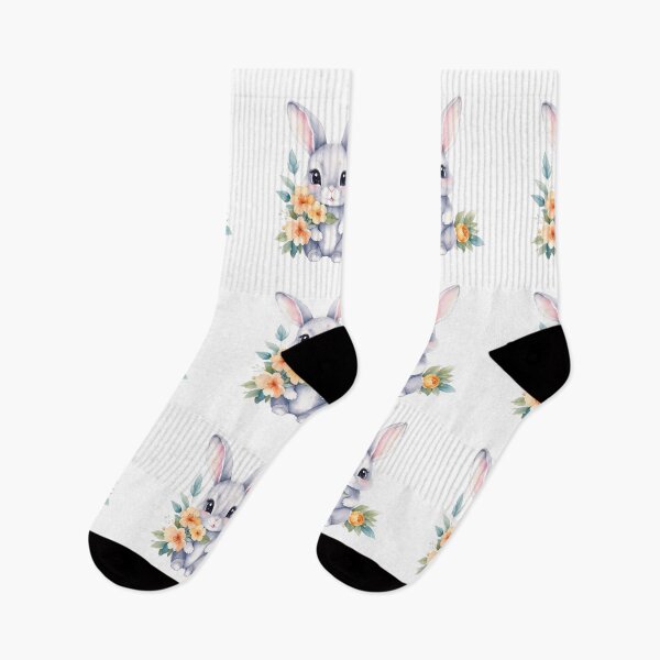 Item preview, Cute bunny and flowers designed and sold by Victoria Riabov.