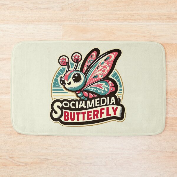 Item preview, Chic Digital Design: Flaunt Your 'Social Media Butterfly' Vibe designed and sold by 7Four1.
