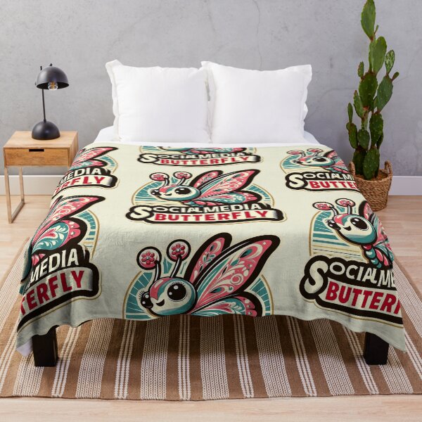Item preview, Chic Digital Design: Flaunt Your 'Social Media Butterfly' Vibe designed and sold by 7Four1.