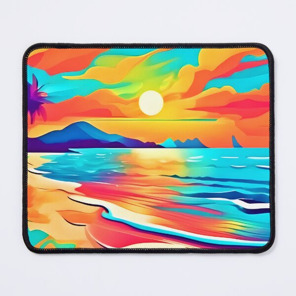 Item preview, Vibrant Beach Sunset Art designed and sold by Health And Fitness Posts e-Store.