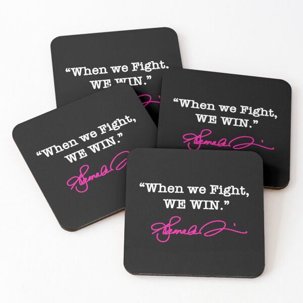 Item preview, When we Fight We win - Kamala Harris (Hot Pink signature) designed and sold by Thelittlelord.