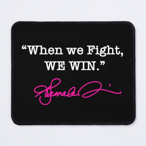 Item preview, When we Fight We win - Kamala Harris (Hot Pink signature) designed and sold by Thelittlelord.