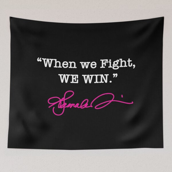 Item preview, When we Fight We win - Kamala Harris (Hot Pink signature) designed and sold by Thelittlelord.