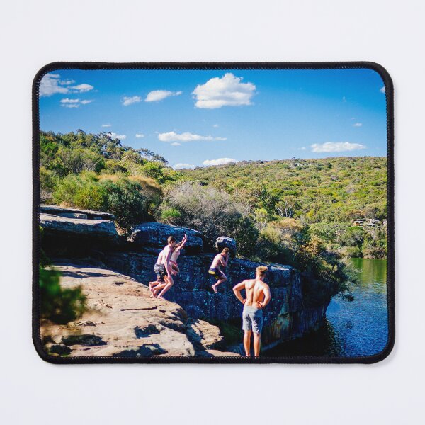 Item preview, Adventurous Cliff Jumping in Royal National Park designed and sold by World Wondering Travel Photography.