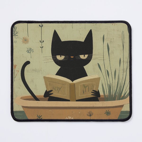 Item preview, Cat reading Dostoyevsky. designed and sold by Yolanda Cañardo Galve.