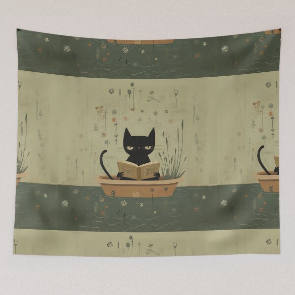 Item preview, Cat reading Dostoyevsky. designed and sold by Yolanda Cañardo Galve.