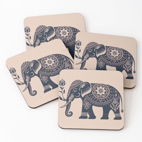 Item preview, Elephant in Thai art signature. designed and sold by TwoThirteen.