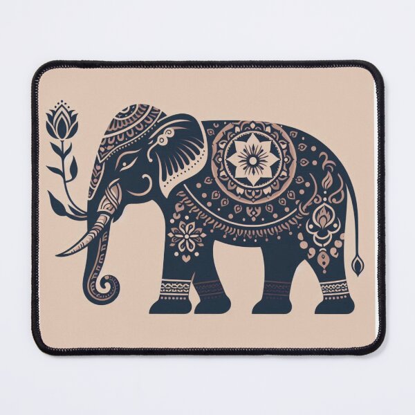 Item preview, Elephant in Thai art signature. designed and sold by TwoThirteen.