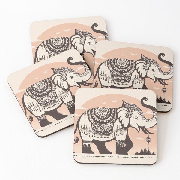 Item preview, Elephant Thai Art modern design designed and sold by TwoThirteen.