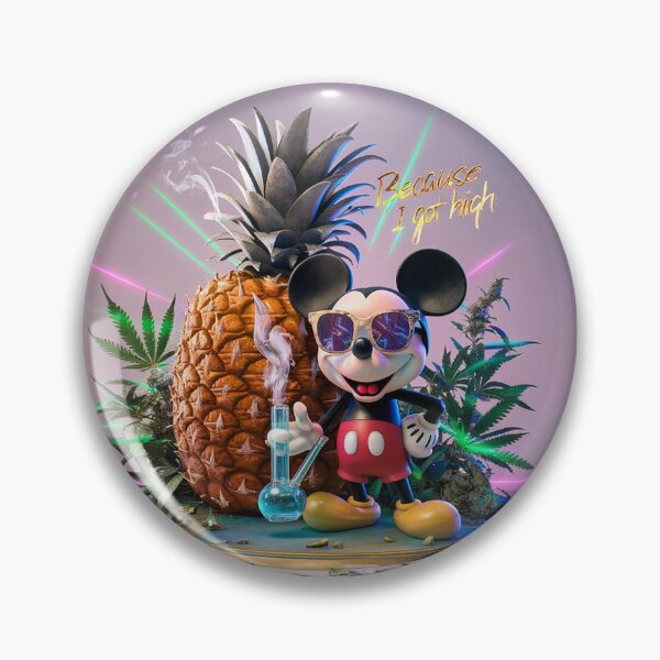 Item preview, Because Mickey Got High - Pineapples & Water Bong designed and sold by JLEmporium.