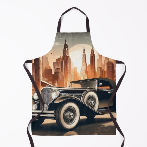 Item preview, Vintage Elegance: Classic Car in the City designed and sold by ZenOfAIarts.