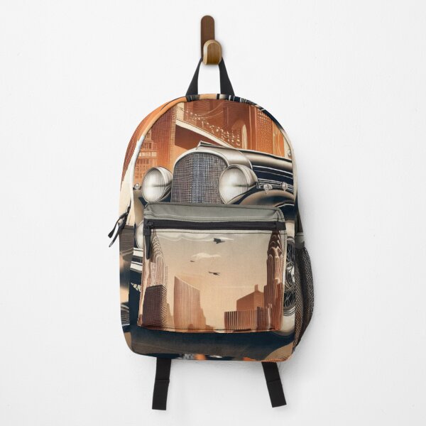 Item preview, Vintage Elegance: Classic Car in the City designed and sold by ZenOfAIarts.