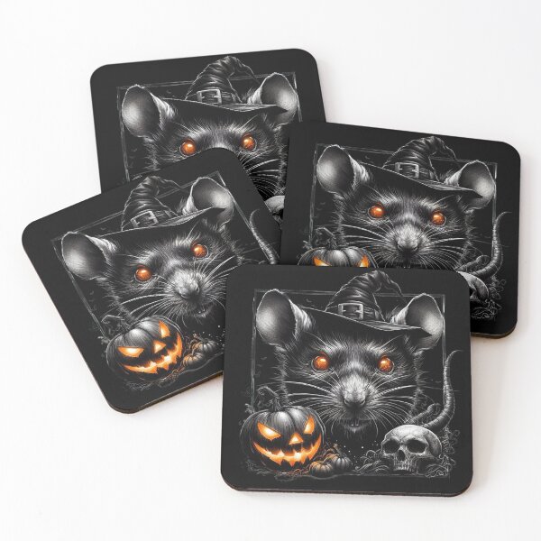 Item preview, Halloween Rat with skull and pumpkin designed and sold by BatsAndRats.
