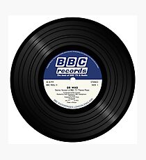 BBC Radiophonic Workshop Record - Doctor Who Single Photographic Print