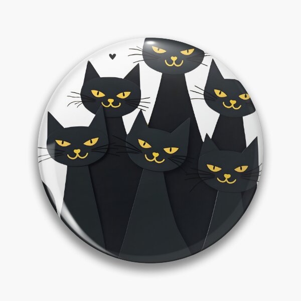 Item preview, Black Cat Congregation with Hearts designed and sold by deepakrode7.