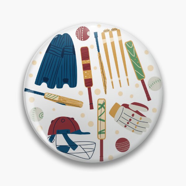 Item preview, Cricket round composition. Sport equipment kit. Bat, cricket helmet, leg pads and balls. designed and sold by Syuzanna.
