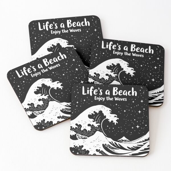 Item preview, Life’s a Beach - Enjoy the Waves Monochromatic designed and sold by niamin.
