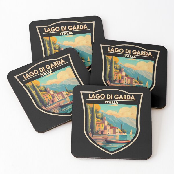 Item preview, Lago di Garda Italia Travel Art Badge designed and sold by KrisSidDesigns.