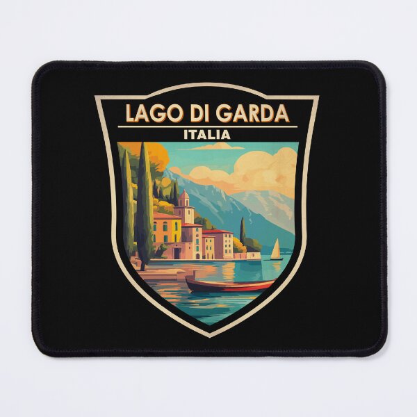 Item preview, Lago di Garda Italia Travel Art Badge designed and sold by KrisSidDesigns.