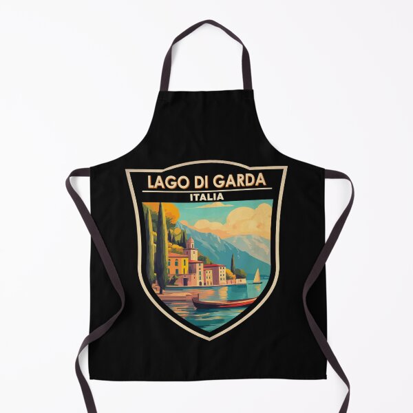 Item preview, Lago di Garda Italia Travel Art Badge designed and sold by KrisSidDesigns.