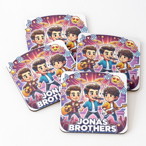 Artikelvorschau, Jonas Brothers Cartoon Konzertaufkleber Ver.1 entworfen und verkauft von NutSkyArt.