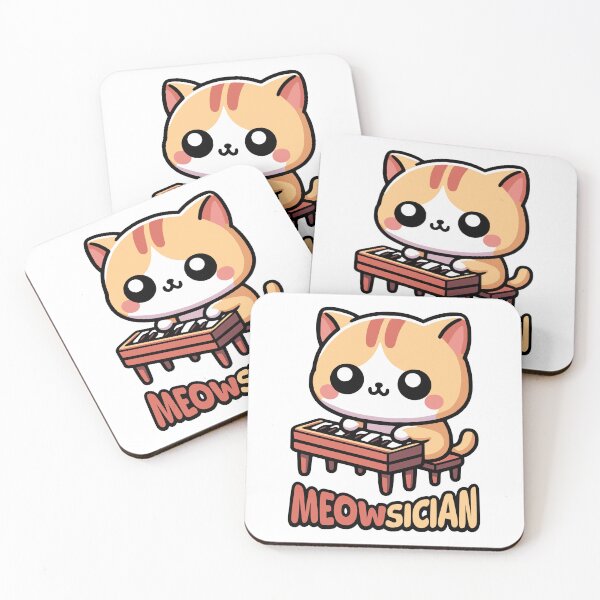 Item preview, Meowsician! Cute Piano Cat Pun designed and sold by PMCreative.