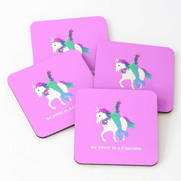 Artikelvorschau, Mein Pony ist eine Einhorn-Meerjungfrau auf Pink entworfen und verkauft von Art in My Loft.