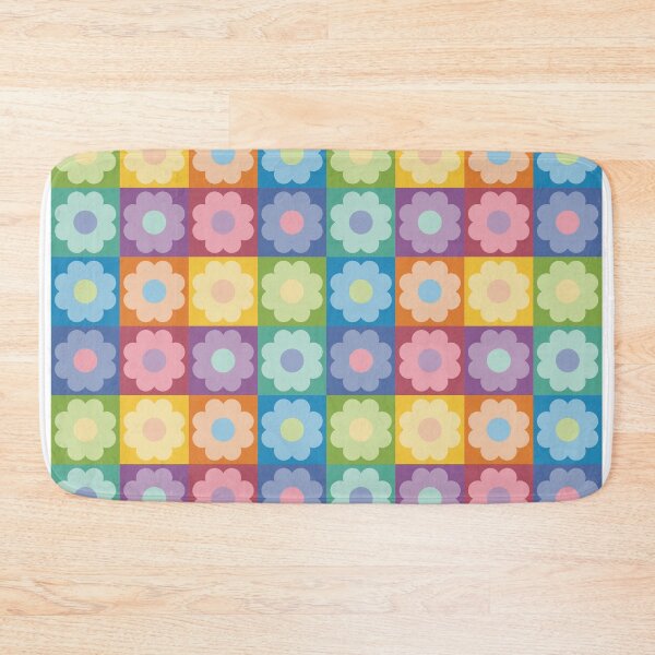 Item preview, Checkerboard Floral- Rainbow designed and sold by jenjamesdesign.