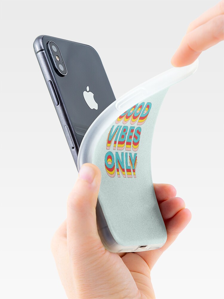 Alternate view of Good Vibes Only iPhone Case