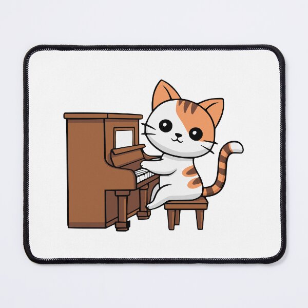 Item preview, Kawaii Piano Cat Cartoon designed and sold by PMCreative.