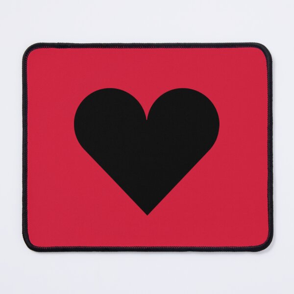 Item preview, Single BLACK LOVE HEART on a RED Background designed and sold by RachelMacht.