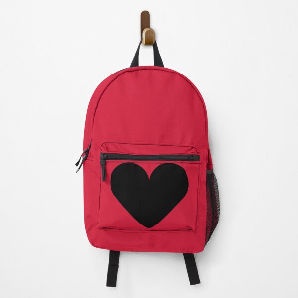 Item preview, Single BLACK LOVE HEART on a RED Background designed and sold by RachelMacht.