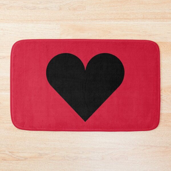 Item preview, Single BLACK LOVE HEART on a RED Background designed and sold by RachelMacht.