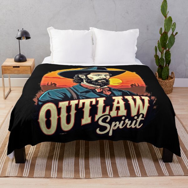 Item preview, Western Outlaw with Sunset Background designed and sold by artwaves.
