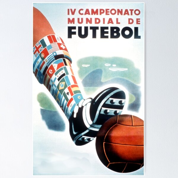 A 76 Selo Campeonato Mundial de Futebol Bandeia Futebol 1950 Quadra 3