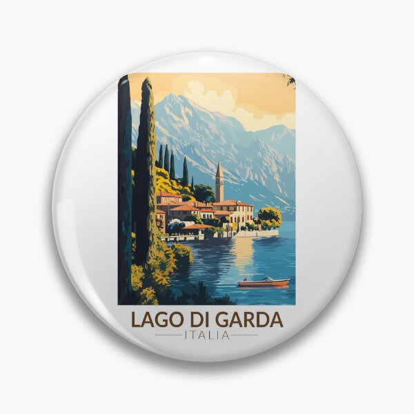 Item preview, Lago di Garda Italia Travel Art Vintage designed and sold by KrisSidDesigns.