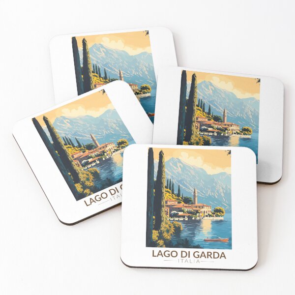 Item preview, Lago di Garda Italia Travel Art Vintage designed and sold by KrisSidDesigns.