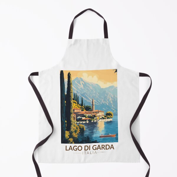 Item preview, Lago di Garda Italia Travel Art Vintage designed and sold by KrisSidDesigns.