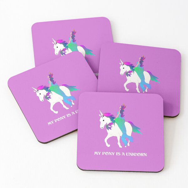 Artikelvorschau, Mein Pony ist eine Einhorn-Meerjungfrau auf SOFT Magenta entworfen und verkauft von Art in My Loft.