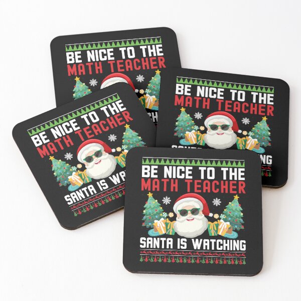 Item preview, Be Nice To The Math Teacher Santa Is Watching - Math Teacher Christmas, Math Teacher Ugly Christmas Sweater, Math Educator Christmas designed and sold by jadedscientist.