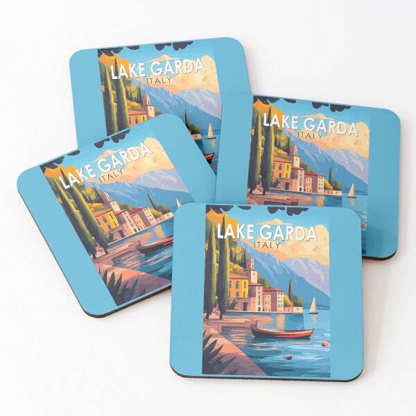Item preview, Lake Garda Italy Travel Art Vintage designed and sold by KrisSidDesigns.