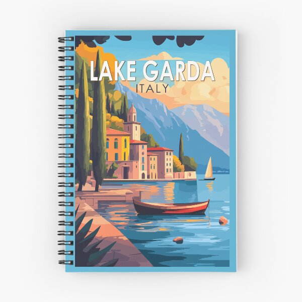 Item preview, Lake Garda Italy Travel Art Vintage designed and sold by KrisSidDesigns.